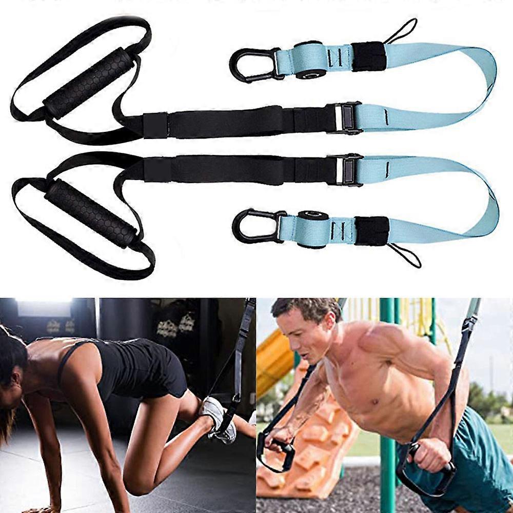 Kroppsvekt Resistance Training Kit-Suspensjon Trainer stropper med døranker, forlengelse stropp og for Complete Body Workout