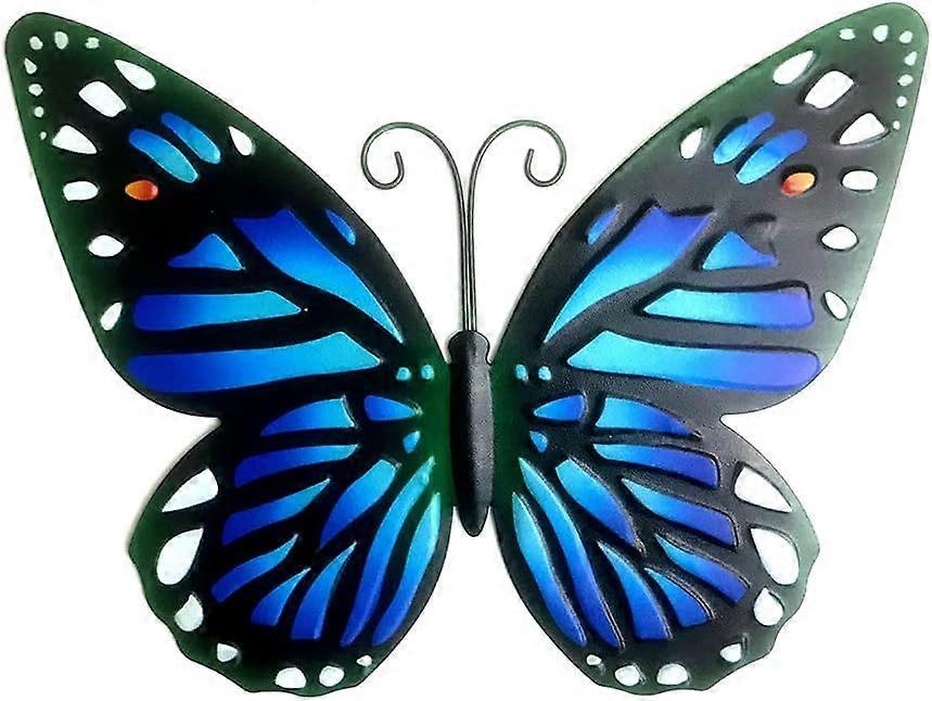 אמנות קיר מתכת פרפרים פסל תליון ברזל בעלי חיים גינה דמות דקורטיביתכתום