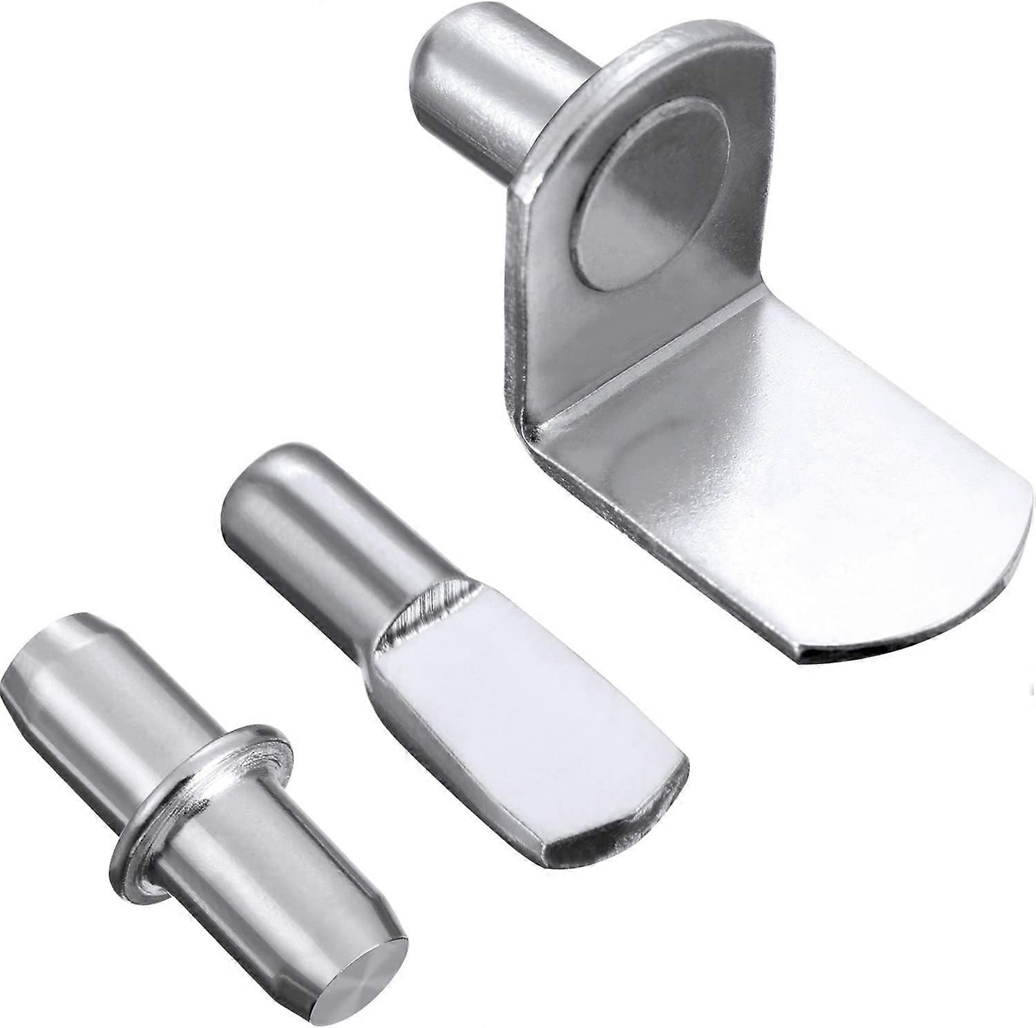 60 Pcs Shelf Bracket Nails Acier inoxydable Étagère Pins L Shape Support, 3 Styles