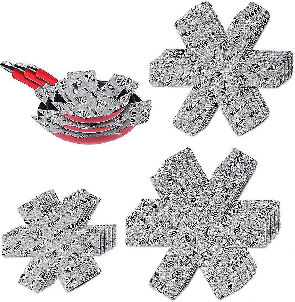 Pot And Pan Dividers, Set Of 15 And 3 Different Sizes(38/35.5/26cm) Separators