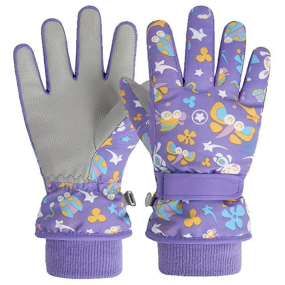 primary school students children's ski gloves warm and thick five fingers in winter