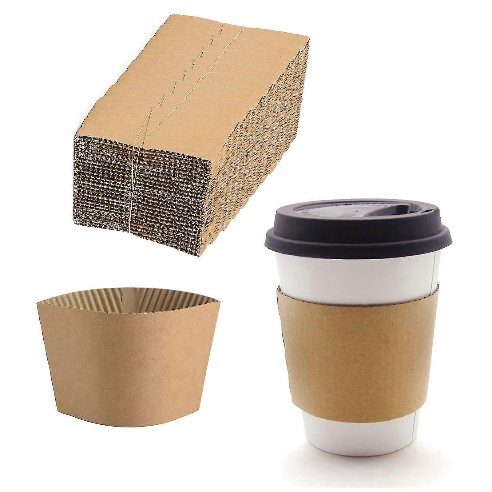 300-pack kaffekoppshylsa, engångsjackor av wellpapp