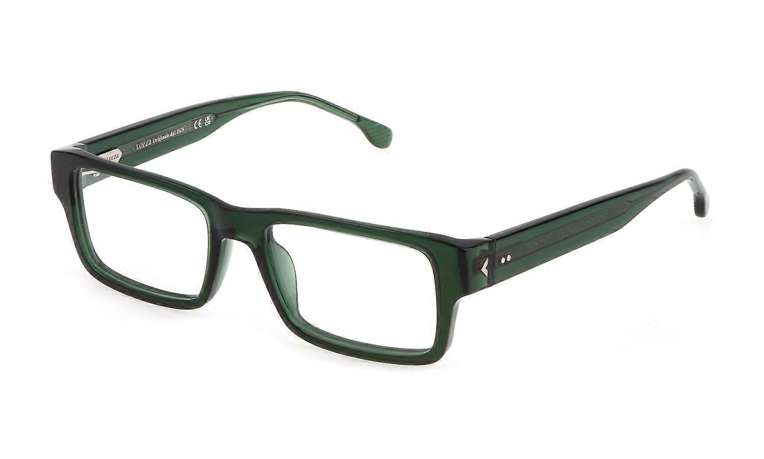 Eyewear Frames Lozza VL4328 0G61 Green Transparent LUCIDO 54/18/145 MAN