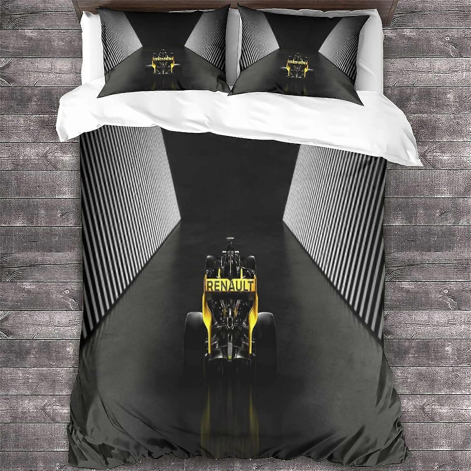 Bedding Set,Microfiber D Formula Bedding Set Hypoallergenic Duvet Covers with Pillowcases (Race,Double) 135*200CM