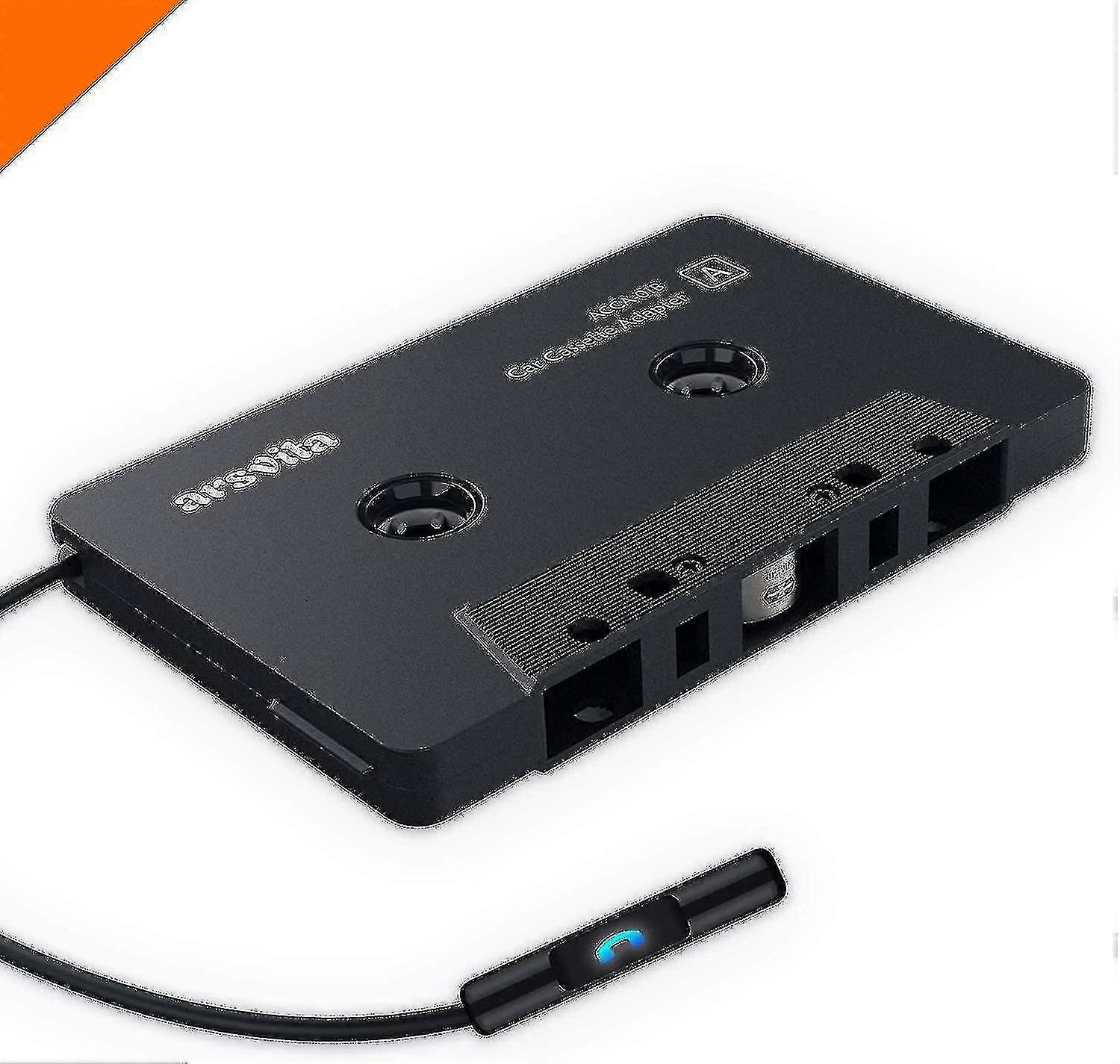 Auto Audio Bluetooth Kassettenempfänger Tape Player Bluetooth 5.0 Kassette Aux Adapter Schwarz