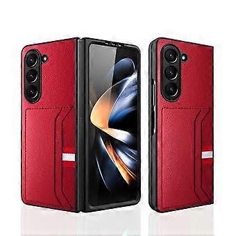 For Samsung Galaxy Z Fold5 5G Litchi Texture Card Slot Phone Case