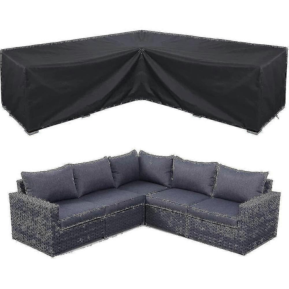 Cobertura do sofá do canto À prova de água Móveis de jardim cobrem móveis de combinação ao ar livre Capa-286 * 222 * 82cm Aespa