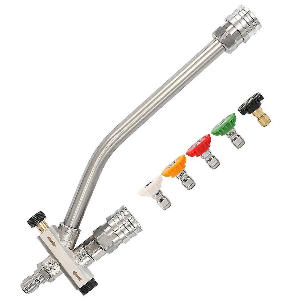 Foam Cannon Dual-Connector Accessory, Pressure Washer Double Tip Attachment for Soap Cannon, 5 Wash
