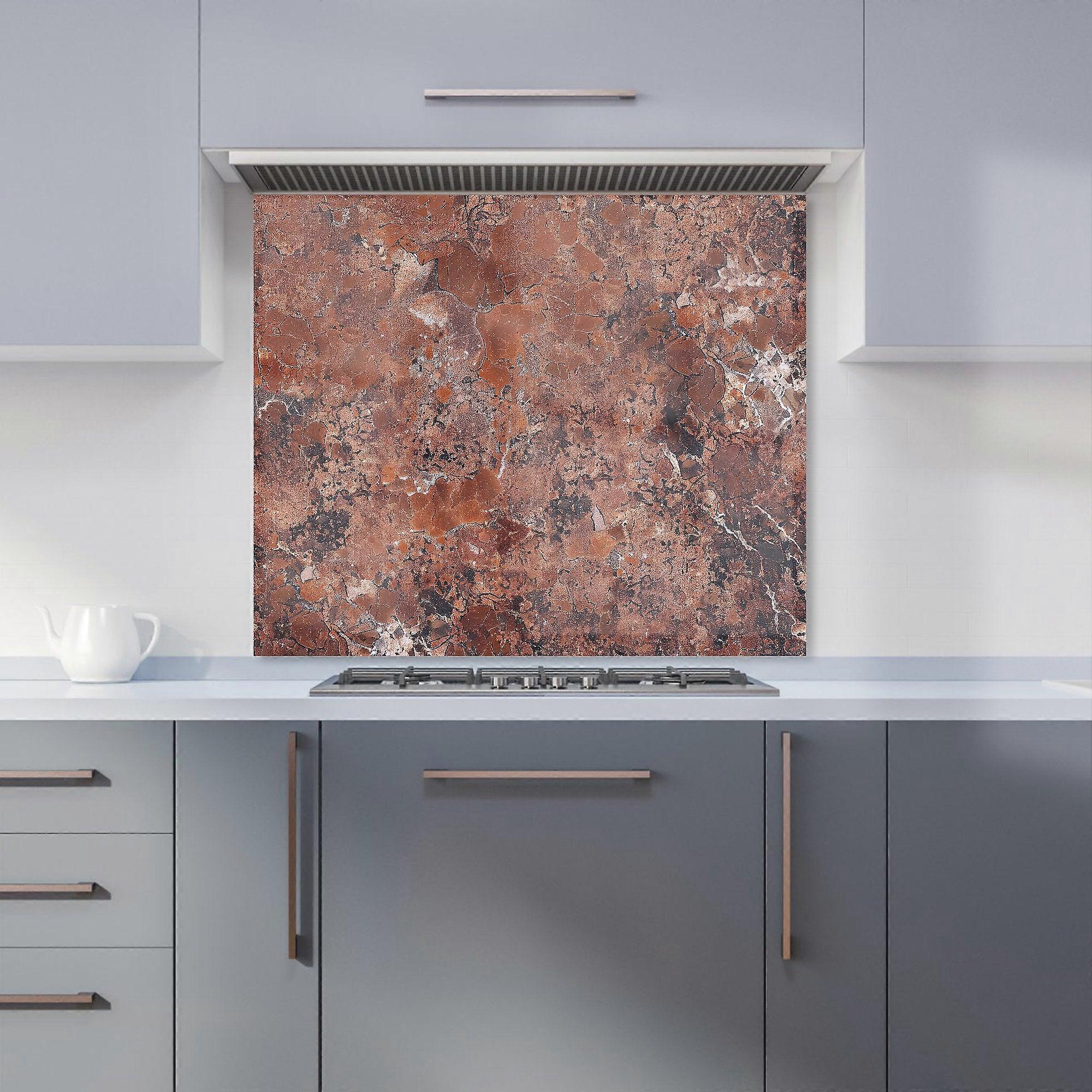 Terracotta Quartz Effect Kitchen Splashback