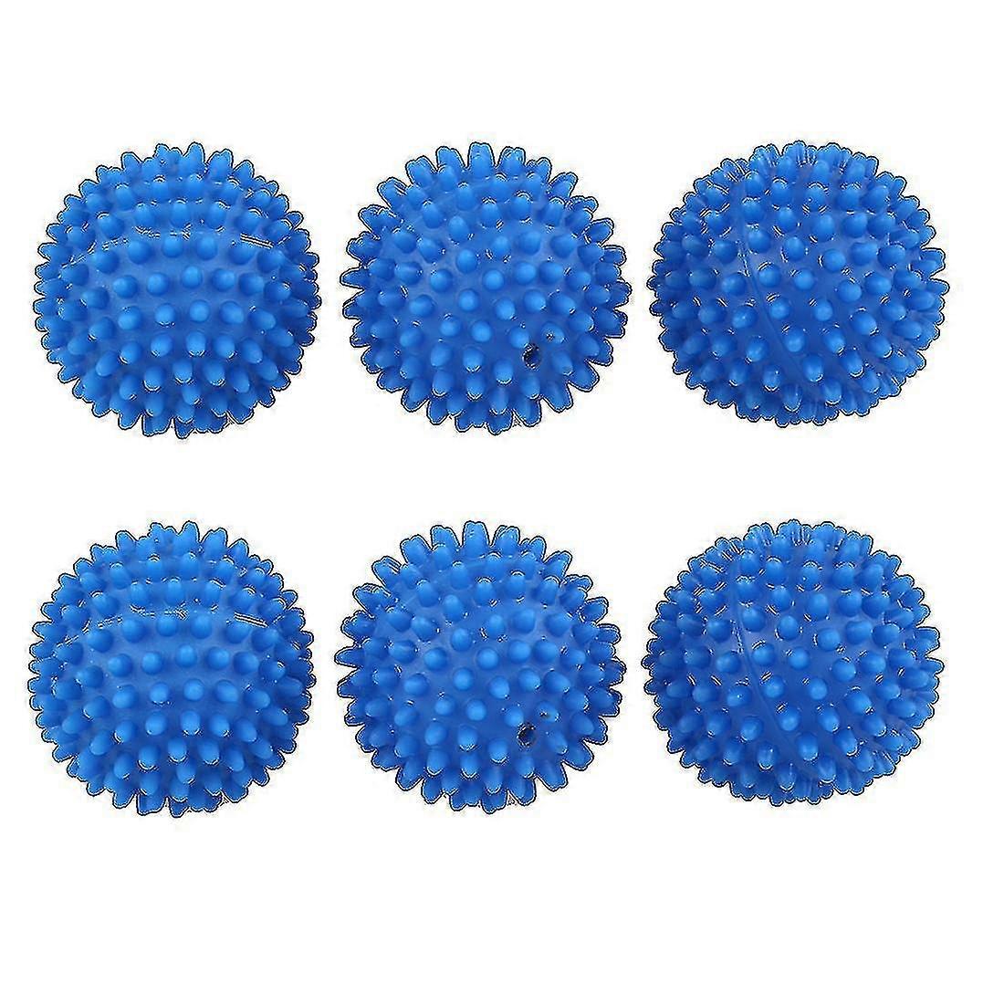 6 X Blue Reusable Dryer Balls Fabric Softener Ball