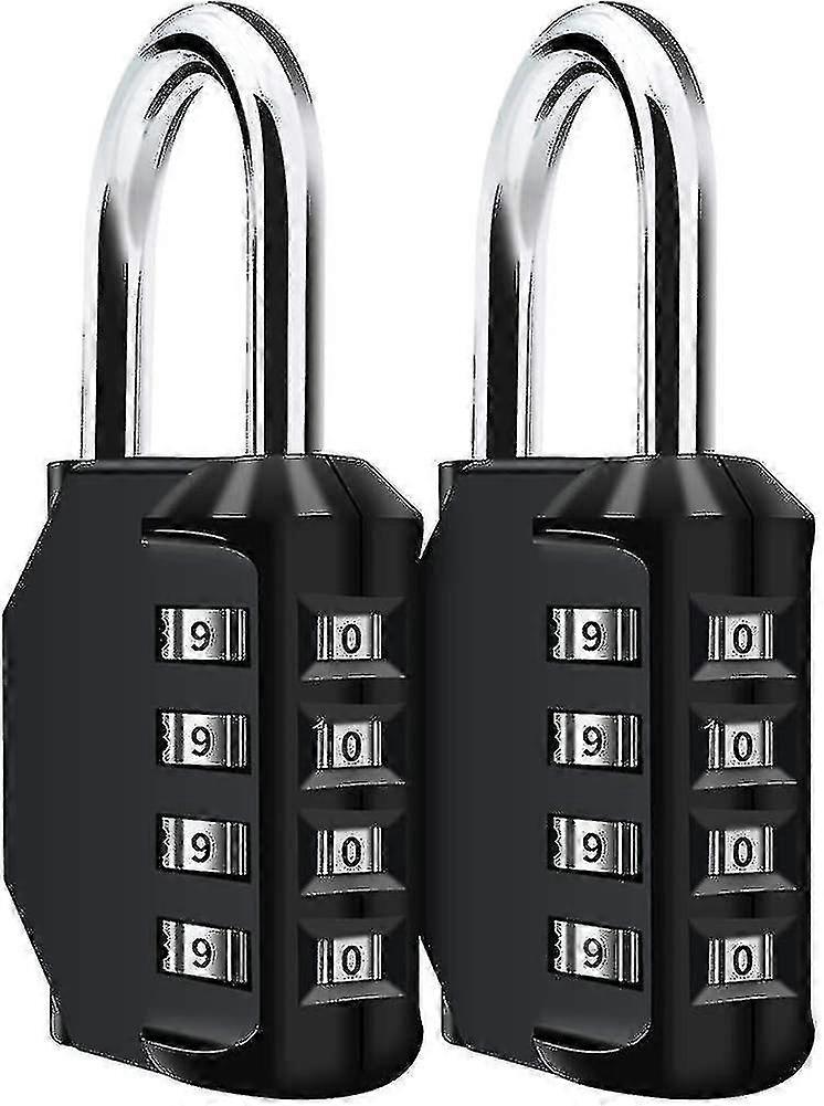 Padlock Combination Lock Pack Of 2 4-digit Combination Lock, Padlock