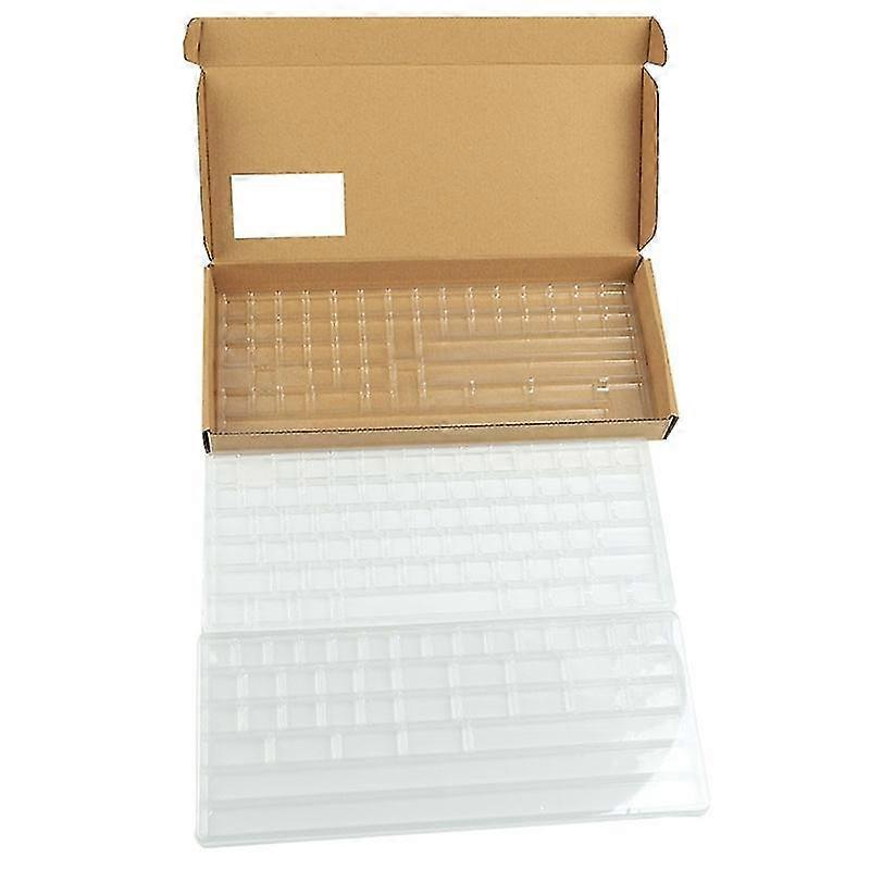 Keycap Storage Box 3 Layers Dustproof Transparent Cover With Dividers Keycap