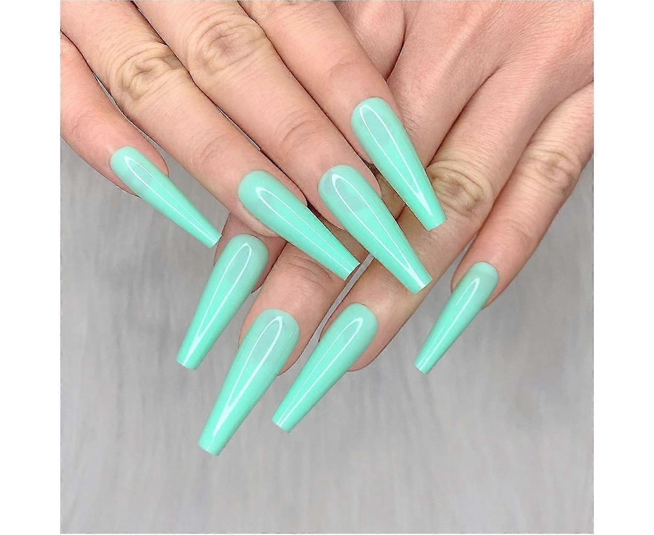 Nail Art Long Fake Nails(557)make up