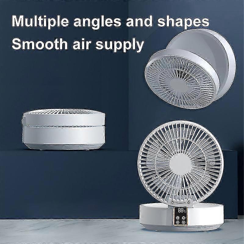 USB قابلة للشحن اللاسلكية طوي الحائط مروحة طاولة تبريد الهواء التحكم عن بعد تعميم مروحة مروحة كهربائية مثبتة على الحائط