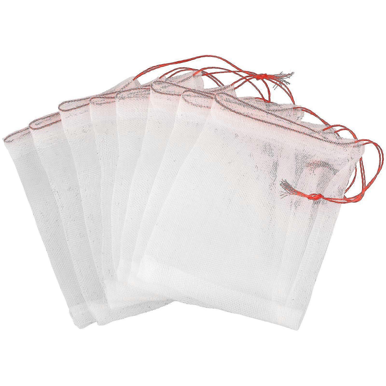 10 Pcs Insects Mosquito Bug Net Barrier Bag, Plant Fruit Protect Mesh Bag Small Garden Netting Bag 15 x 25 cm