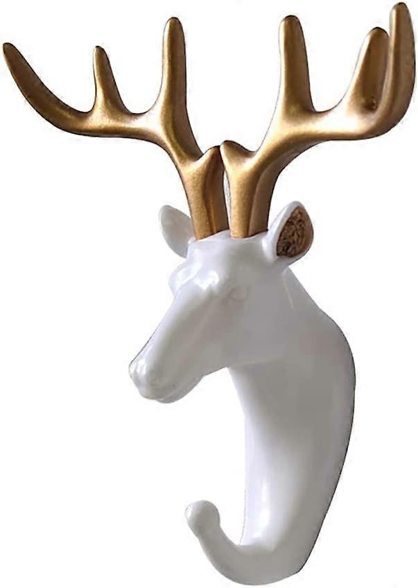 Hanger Hook,Coat Hook Door,Wall Mounted Deer Animal Head Solid Hook