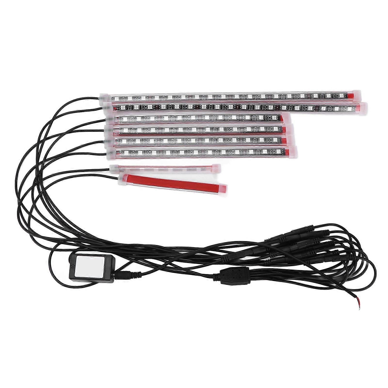 Moto RGB Luce Ambientale APP Bluetooth Telecomando 12V 8 Strisce LED Modifica