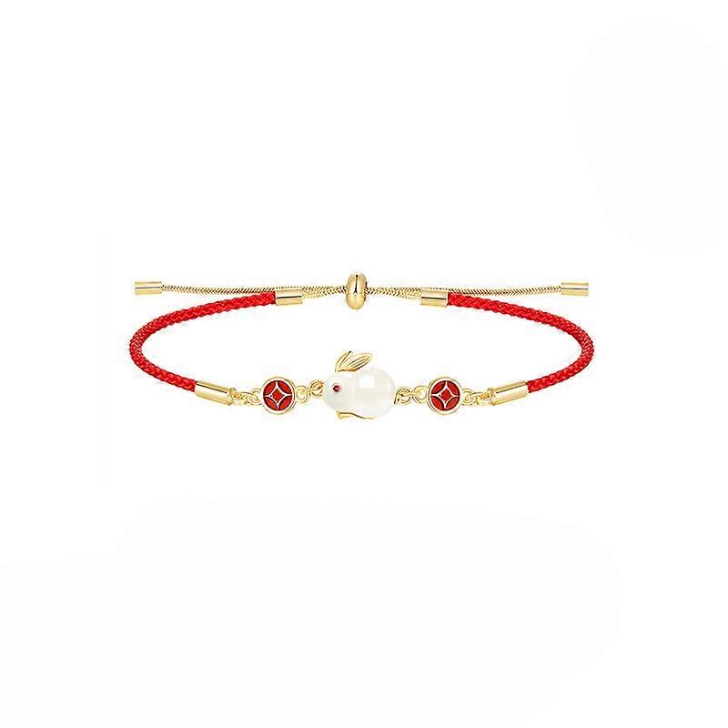 Red Braided Rope Bracelet rabbit