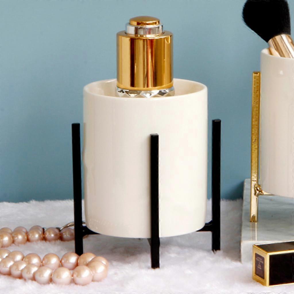 Contemporary Desktop Storage Makeup Brush Holder Organizer W/ Black Rack L