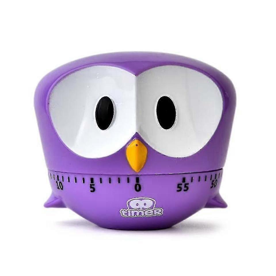 Yyh-big Eye Eagle Mechanical Timer, Kitchen Time Reminderpurple