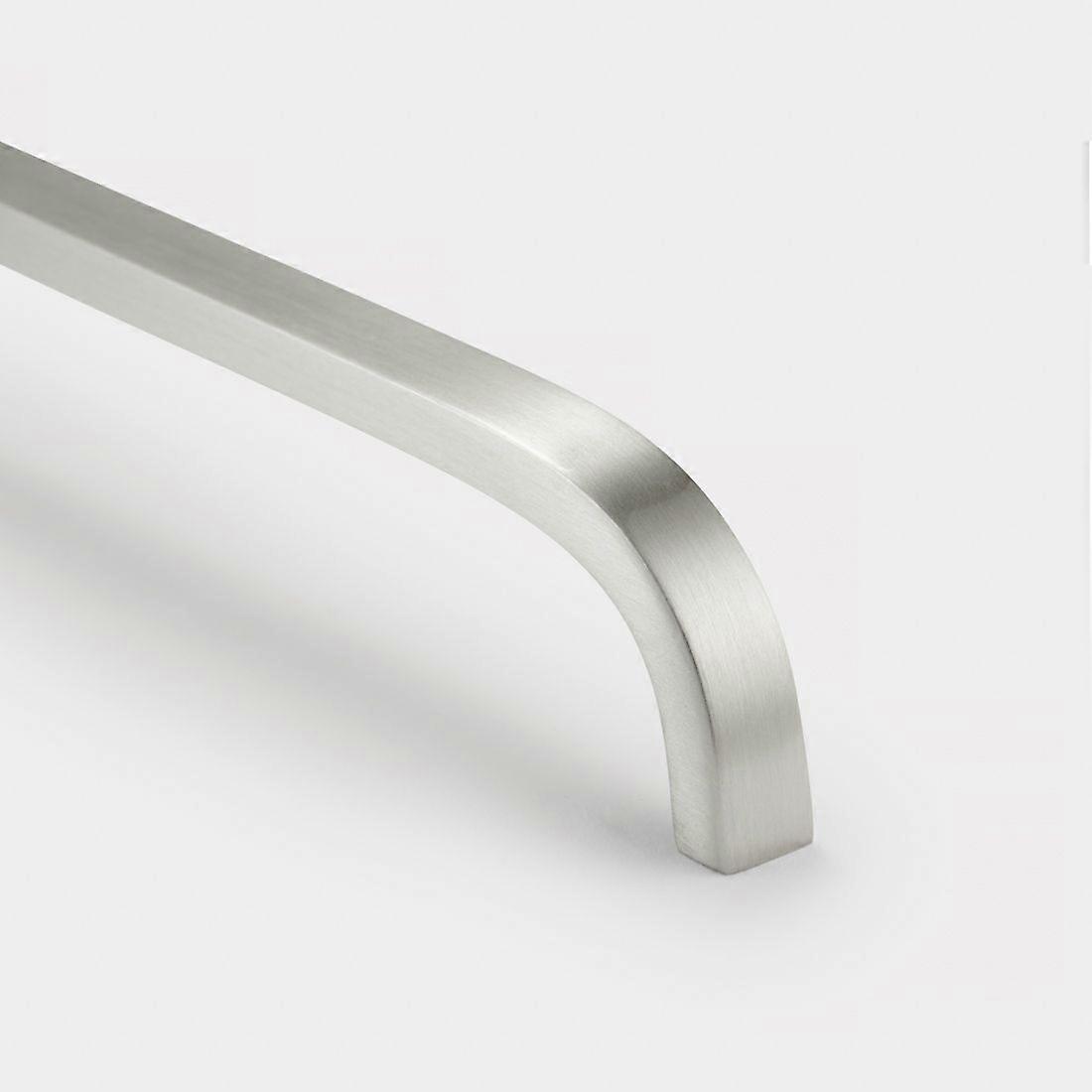 Brass Curved Cabinet Handles in Silver - 288mm