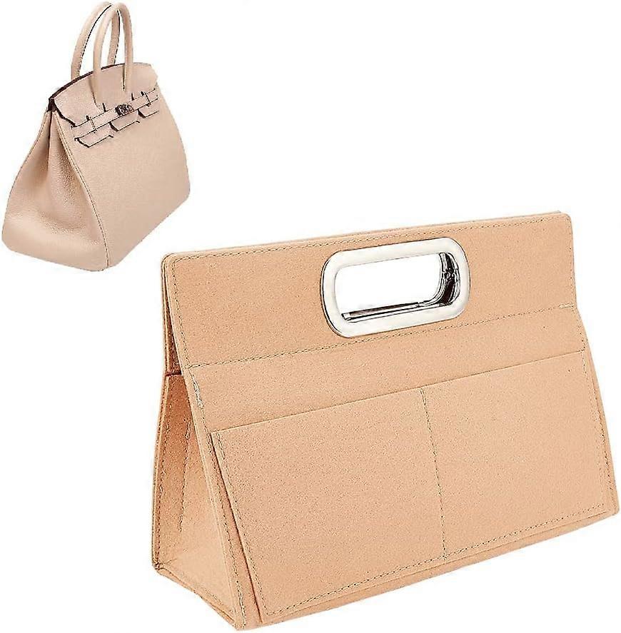 Felt Bag Organizer Insert with Handles Multi Pocket Handbag Tote Shaper with Handles Large Purse Organizer Insert Divider Organizer Bag in Bag Insert 