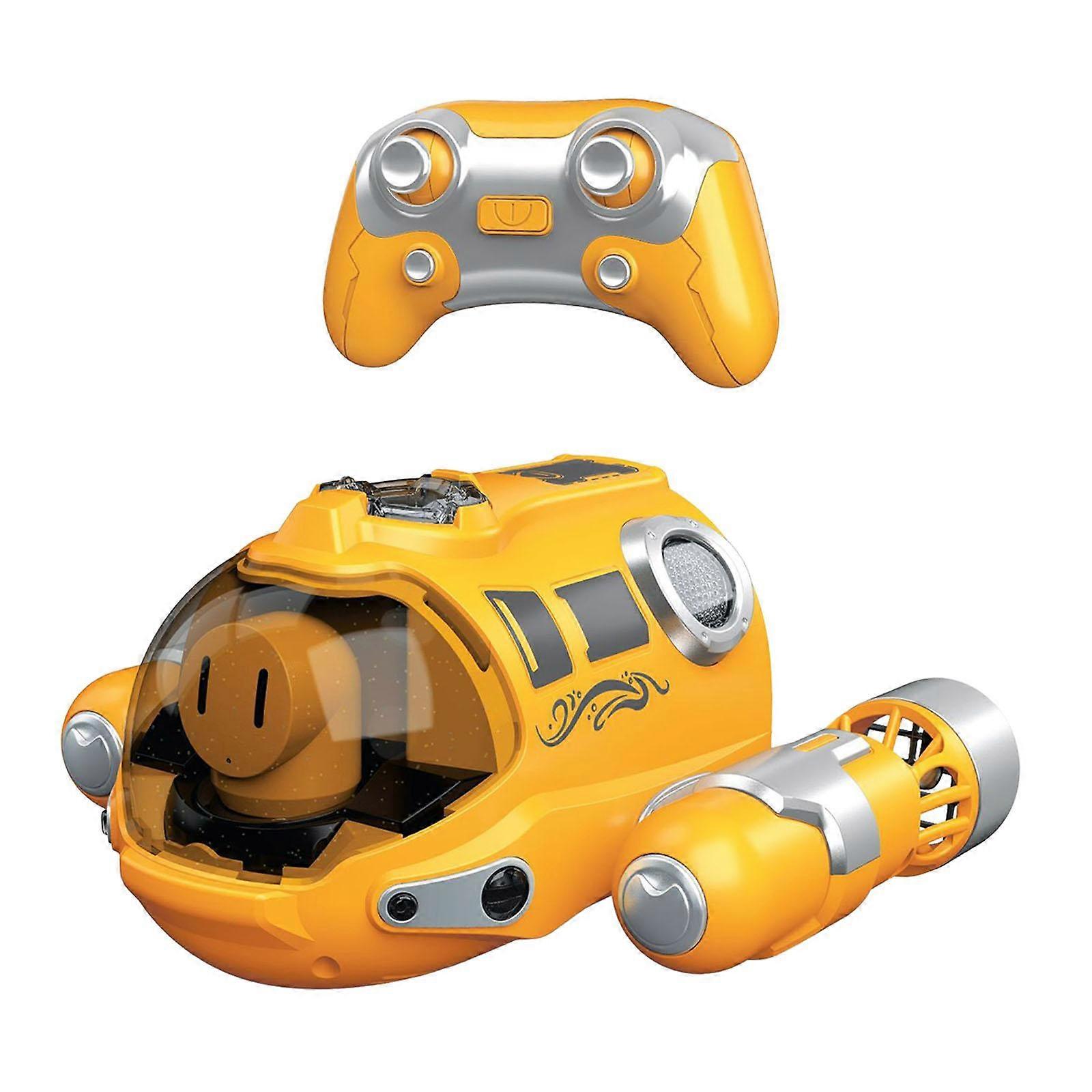 RC סירה צעצועי בריכת שחייה מדחפים כפולים צעצוע מים לאגמים בריכות בריכות סגנון צהוב