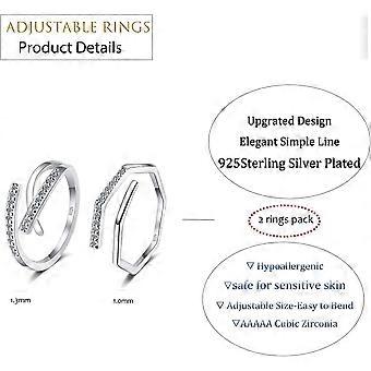 Bague Ajustable Argent Sterling 925 Pour Fille - Bague Inspirante Symbole D'Amour Et Encouragement