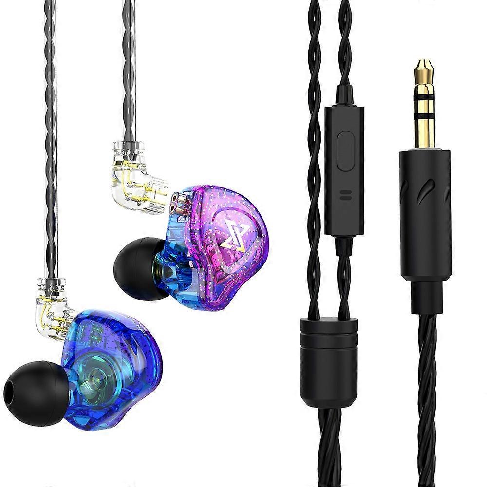 QKZ MAX In-ear Dynamic Subwoofer Wire-controlled Earphone, Version:with Mic Version
