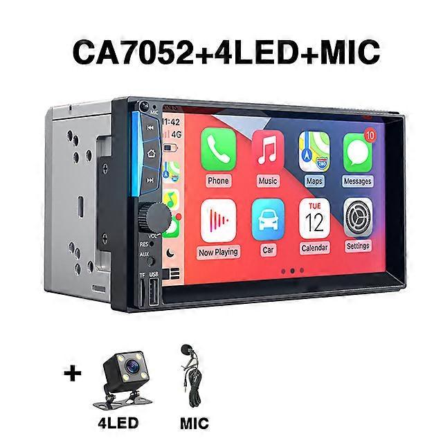 2ディン7''カーラジオマルチメディアプレーヤーAndroidオートCarPlayミラーリンクタッチスクリーンバンドEQステレオトヨタ日産ヒュンダイ用