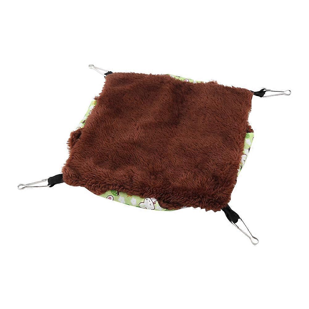Pet Hammock Hanging Bed Soft Dual Layer Blanket for Small Animals 35x35cm