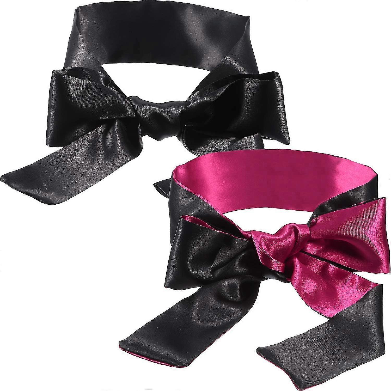 2 Pack Sleeping Mask Satin Eye Mask Blindfold, 150 Cm