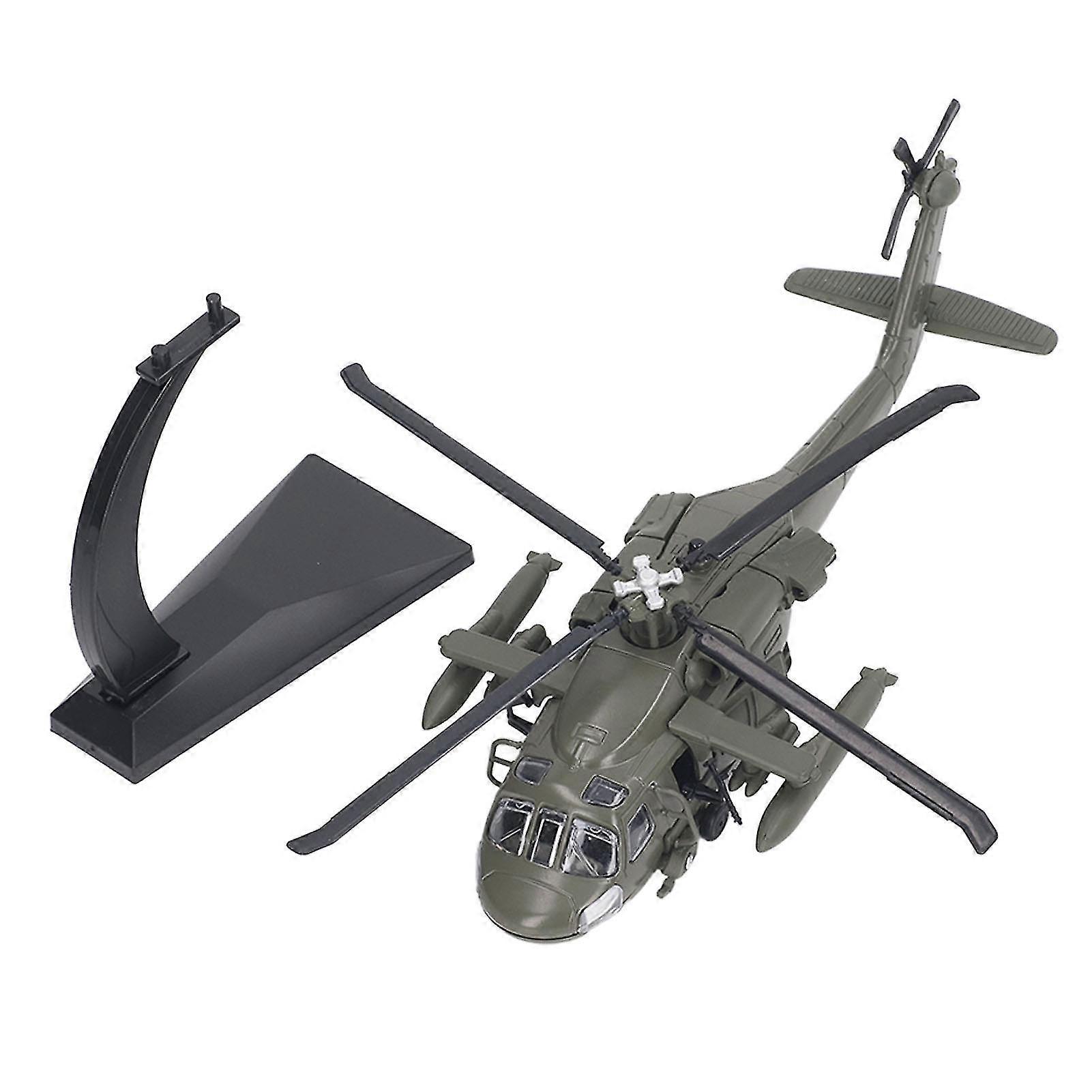 Type 2 Alloy Diecast Sound Light Armed Attack Helicopter Toy for Kids Home Decoration