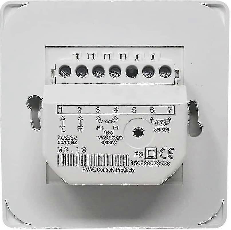 1. 220v 16a Manual Underfloor Heating Thermostat - Electric Underfloor Heating Controller with Mechanical Room Thermostat and Floor Sensor Probe (1pc)