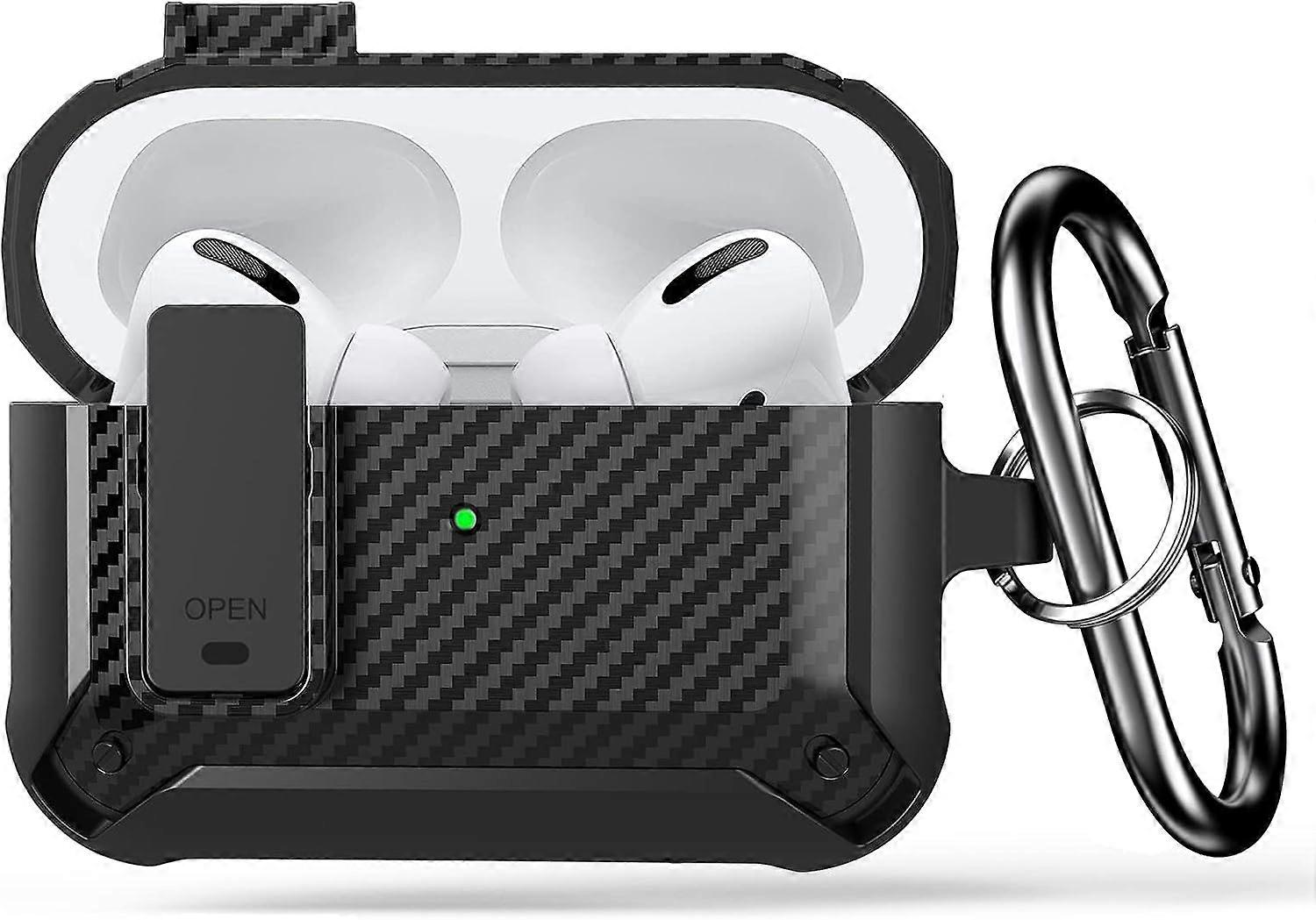 Case for Airpods Pro Case Cover with Lock Lid, Protective Cover Compatible with Airpod Pro Case for Men, Shockproof