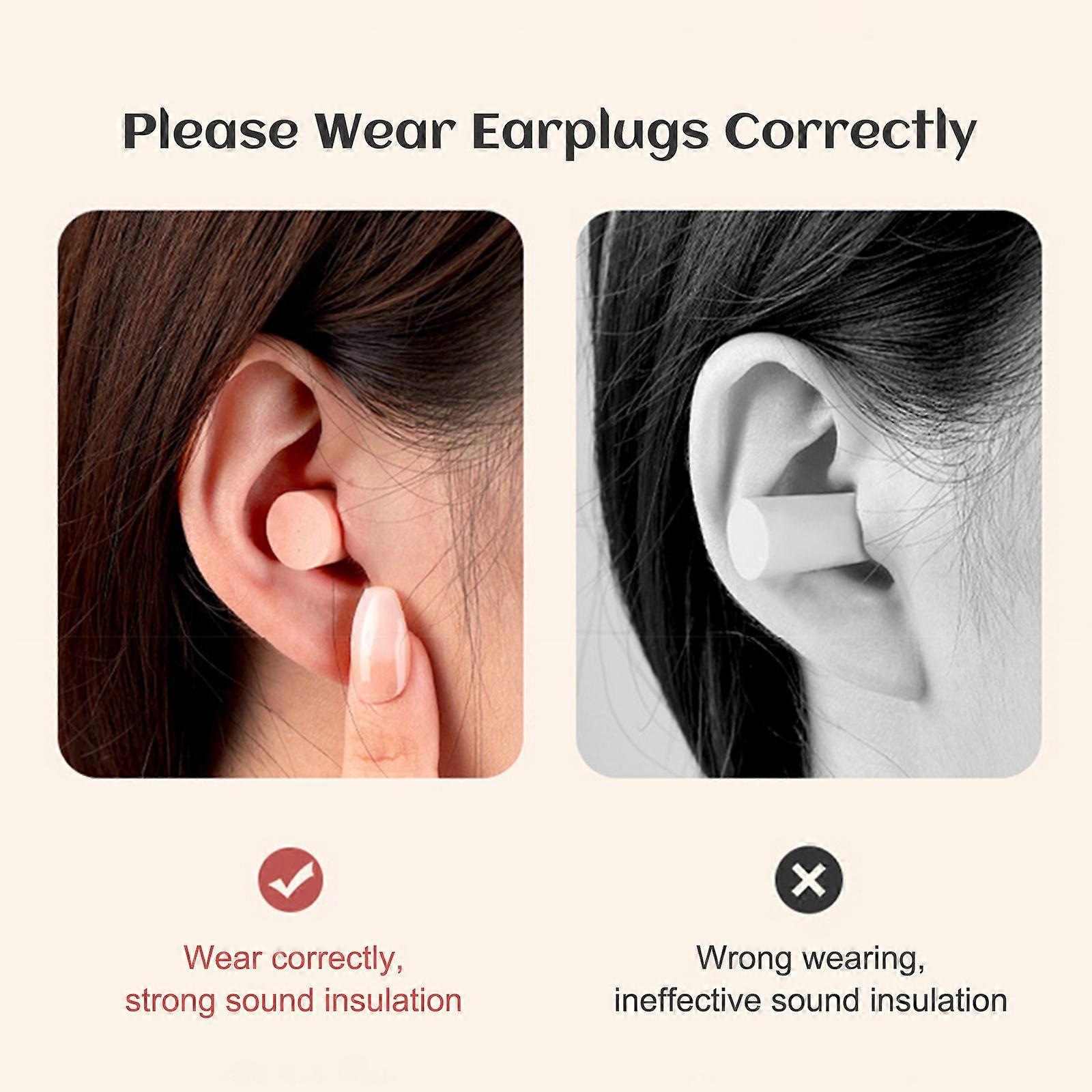 Špunty do uší Houba Špunty do uší Příslušenství Měkké 60 / 120ks Netoxické 3 barvy Míra redukce šumu Proti hluku Osobní péče