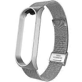Für Xiaomi Mi Band 4/3 Uhrenarmband, Farbe: Silber