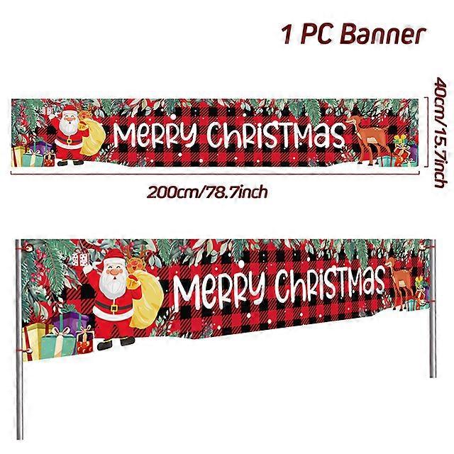 Christmas Banner Outdoor Merry Christmas Decoration for Home 2023 Cristmas Ornament Navidad Natal Xmas Gift Happy New Year 2024