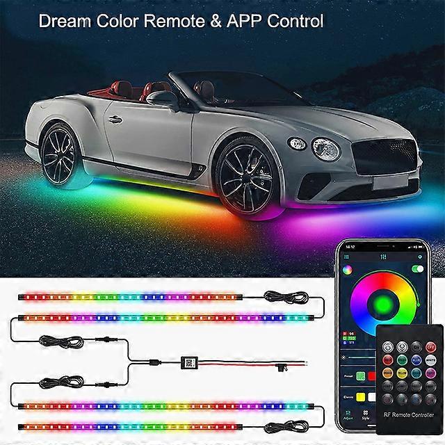 Neon LED RGB Car Underglow Bottom Light Remote/APP Control Flexible Waterproof LED Strip Car Underbody Light Decorative Lamp