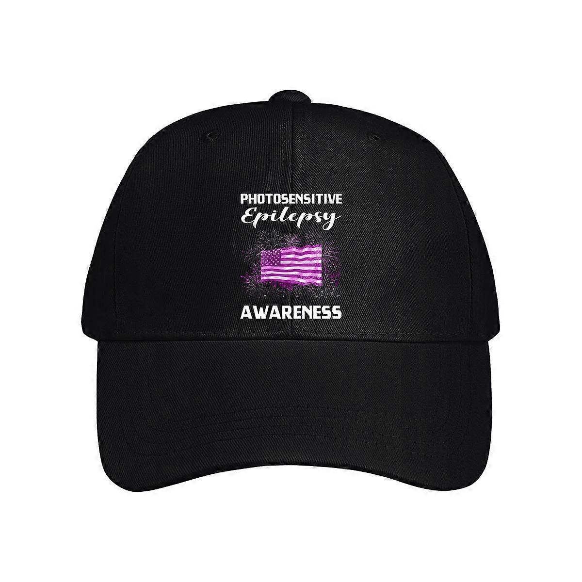 Photosensitive Epilepsy Awareness American Flag Baseball Cap