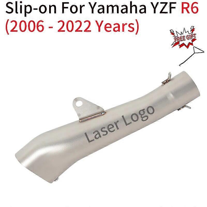Slip On For Yamaha YZF R6 2006 - 2022 Motorcycle GP Exhaust Escape System Modified Link Pipe Muffler DB Killer Stainless Steel