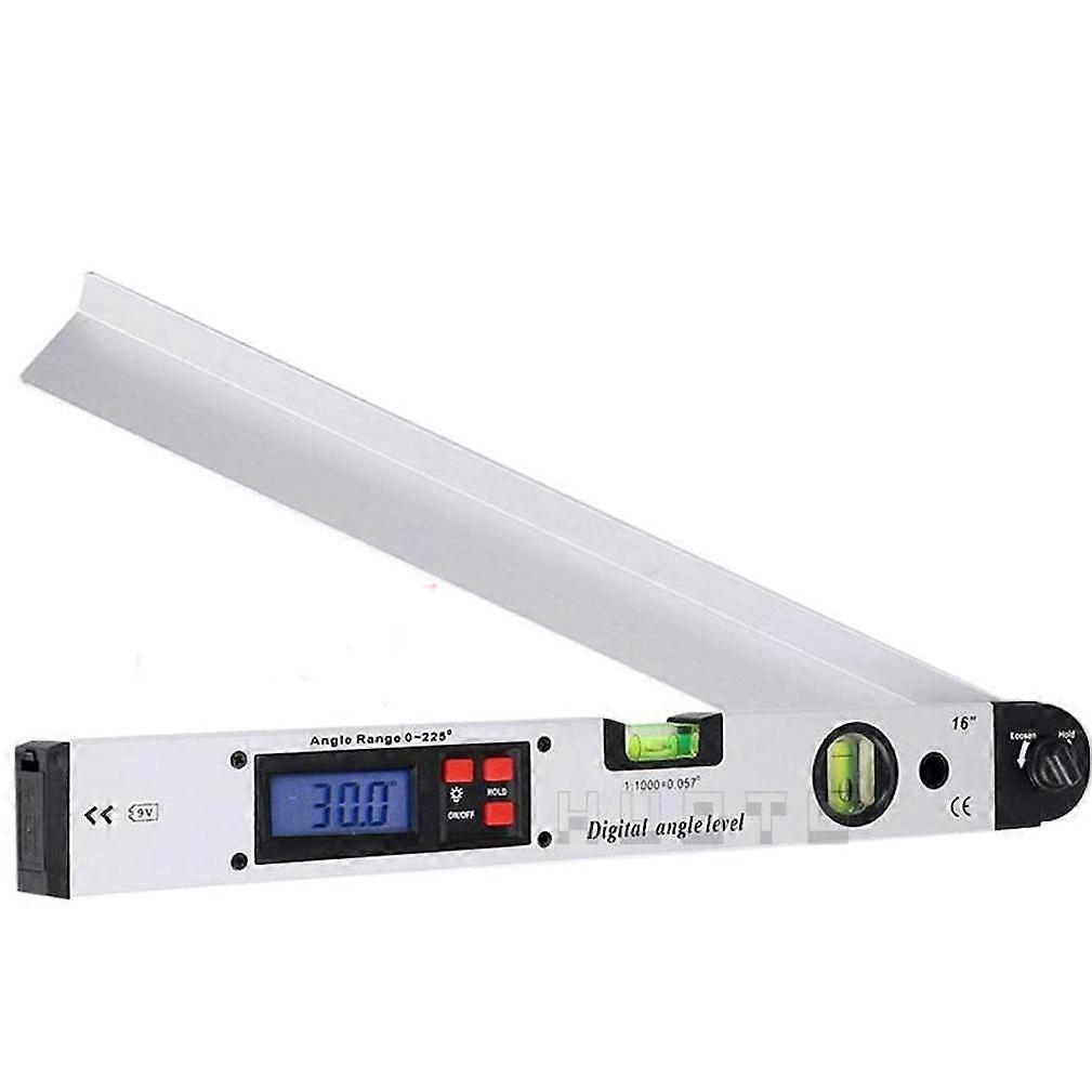 2 in 1 400mm Digital Angle Ruler Protractor Level for Construction Goniometer Ruler with Bubble Vials