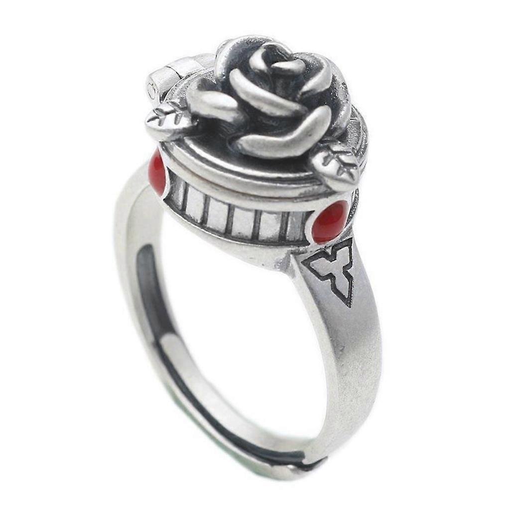 Retro Unique Fashion Ring Silver Color Design Carving Rose Patterns Wedding