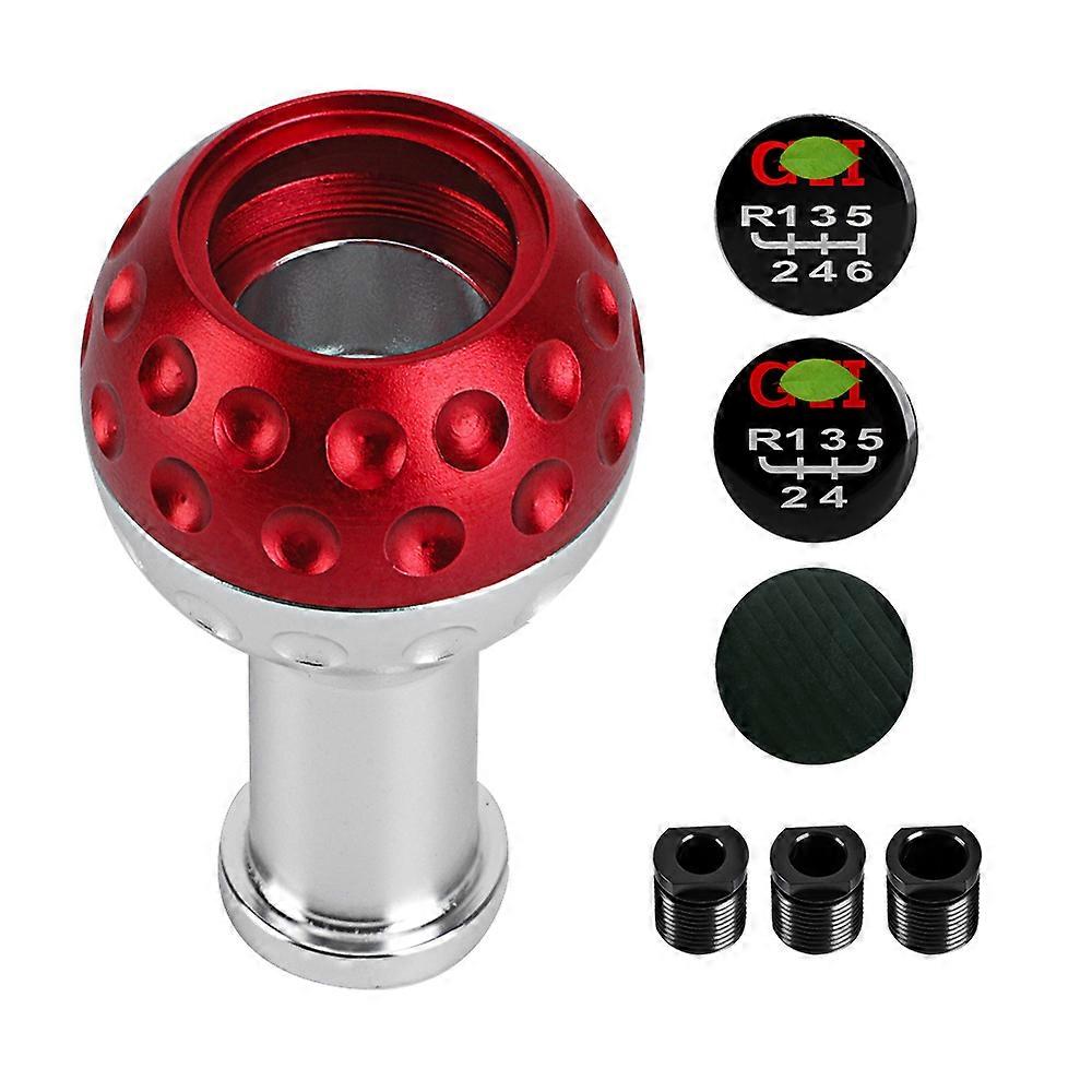 5 Speed Ball Car Gear Shift Shifter Knob Aluminum With M8 M10 M12 Adapter 6 Speed Manual Trans Stick Head Knob