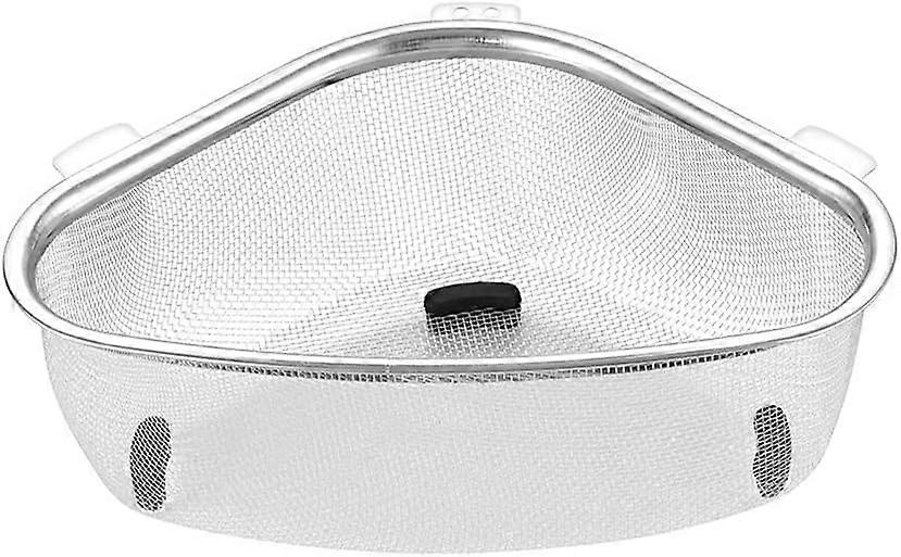 Metal Brackets Triangle Corner Strainer Triangular Sink Drain Shelf Corner Sink Strainer Basket Stainless Shelf