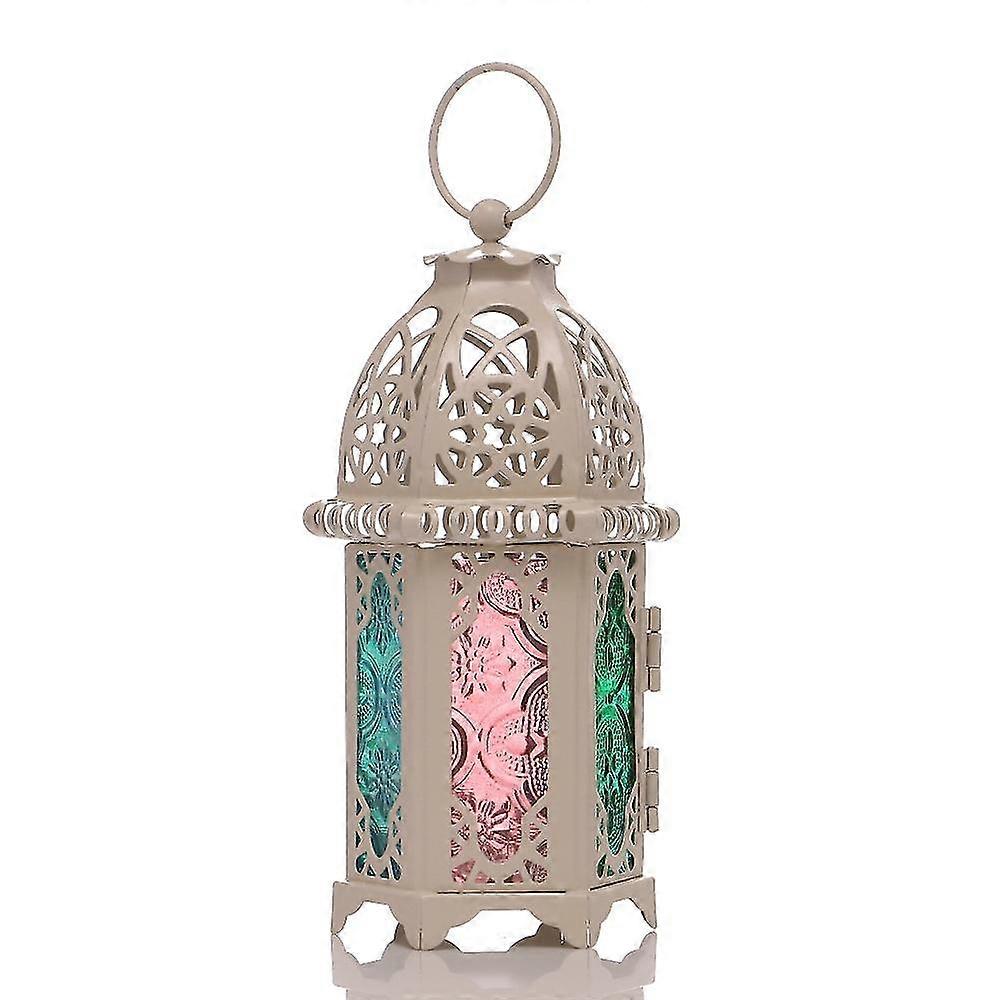 Moroccan Wrought Iron Glass Candlestick