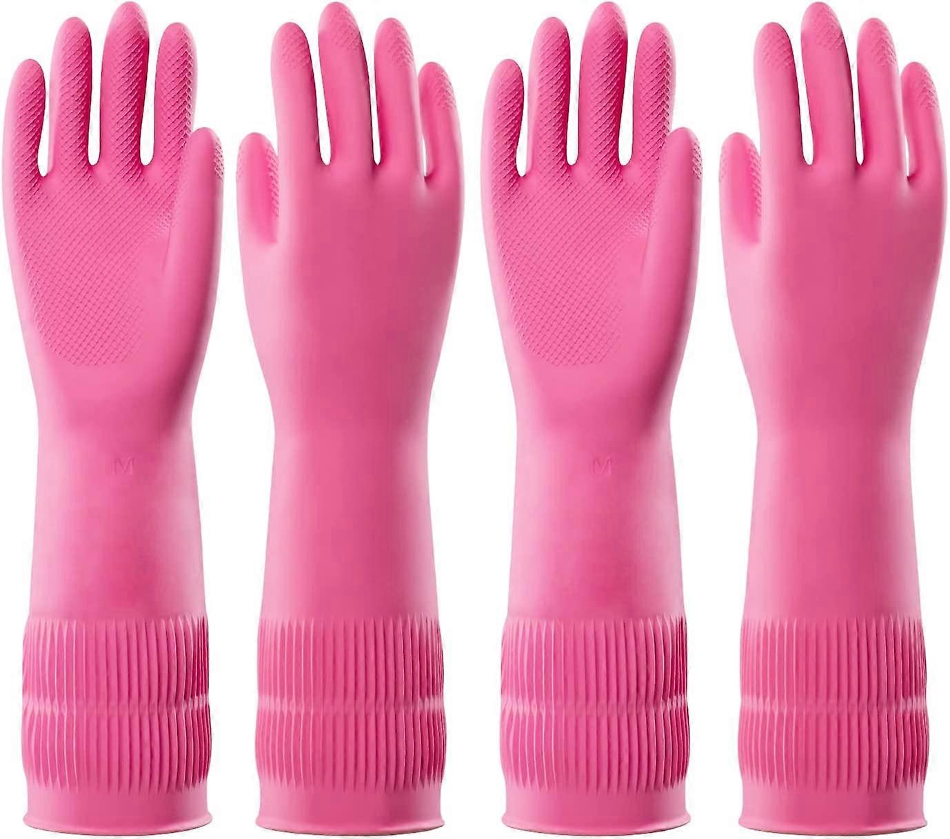 Reusable Dish Cleaning Rubber Gloves, Non-Slip, Kitchen