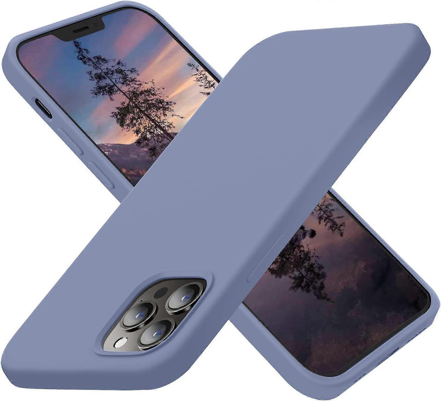Compatible with iPhone 12 Pro Max case, Silicone Ultra Slim Shockproof Phone Case with [Soft Anti-Scratch Microfiber Lining], 6.7 inch