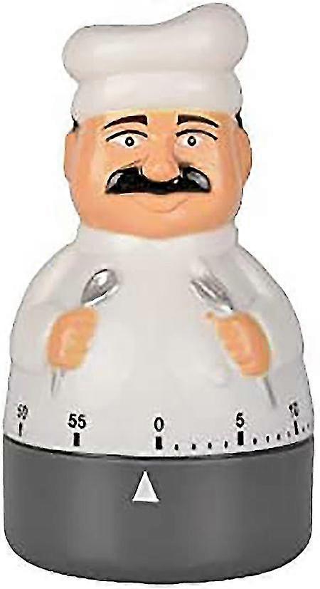 Kitchen Timer Cooking Timer Mechanical Timer 60 Minute Countdown Timer Chef Shaped Alarm Clock, Suitable For Children And The Elderly Tw