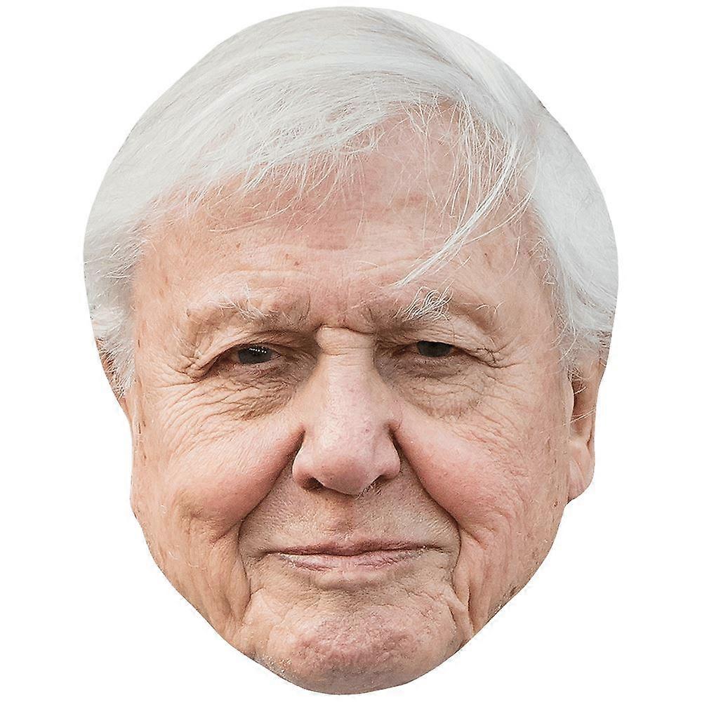 David Attenborough (Smile) Celebrity Mask, Flat Card Face